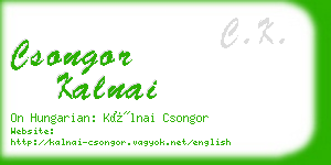 csongor kalnai business card